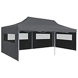 vidaXL Carpa Plegable Pop-up con Paredes Laterales 3x6 m Antracita Exterior