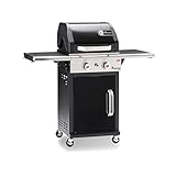 Landmann Triton 2 Parrilla Gas Carro Negro - Barbacoa (Parrilla, Gas, 8 Personas(s), Carro, Parrilla + Plancha, Negro)