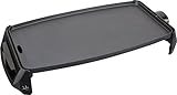 Jata Gr195 Plancha de Asar Cocina Por Igual en Toda La Superficie 46 X 25 Cm Antiadherente Libre de Pfoa Muy Resistente Al Rayado Fácil Limpieza con Bandeja Colectora de Salsas, 2200 W, Color Negro