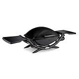 Weber Q2000 Barbacoa de Gas, 55 x 39 cm, con mesas laterales plegables, Negro 53010049