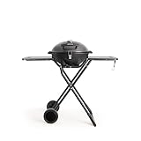 CREATE/BBQ SURFACE 2IN1 / Barbacoa eléctrica plegable de sobremesa o pie color negro/compacta, opción grill y plancha, control de temperatura, cinco niveles regulables, recubrimiento antiadherente