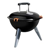 HYE Parrilla de carbón Industrial portátil con Patas de Metal Plegables, ahumador de Cocina al Aire Libre, Parrilla Redonda con Control en Caliente, Juegos de Herramientas para Barbacoa, Superficie