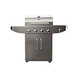 Teka Gourmet 4100G - Barbacoa de Gas, Barbacoa Exterior 5 Quemadores, Barbacoa Portátil con Ruedas, Color Acero Inoxidable