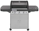 Campingaz 3 Series Classic LS Plus Barbacoa a Gas con 3 quemadores de acero inoxidable y un asador lateral, 9.6 kW, sistema de limpieza InstaClean