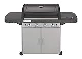 Campingaz 4 Series Classic LS Plus Barbacoa a gas, 4 quemadores de acero Inoxidable, 12.8kW, Sistema de limpieza InstaClean, 4 Ruedas, Color Negro, Gris, 160 x 59.8 x 115.6 cm