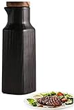 Dispensador de Aceite y Vinagre, BOT Cerámica Artesanal o Botella de Vinagre 400ML Color Retro (Azul) (Blanco) (Verde) (Negro)
