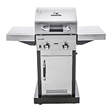 Char-Broil Advantage Series 225S Barbacoa de Gas con 2 quemadores, Acero Inoxidable, con placa de hierro fundido