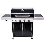 Char-Broil Performance Serie™ 440B: barbacoa de gas de cuatro quemadores con tecnología TRU-Infrared™, acabado en negro, sin placa de hierro fundido