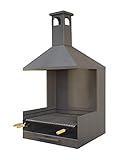 IMEX EL ZORRO 71595 - Cajón Barbacoa Especial Paellera c/Chimenea y Parrilla INOX. 72x60x148 cms.