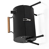 Parrilla de Barbacoa de Carbón Portátil, Parrilla de Barbacoa Al Aire Libre, Chimenea de Calefacción sin Humo para Interiores y Exteriores para Acampar, Fiestas de Picnic (Negro)