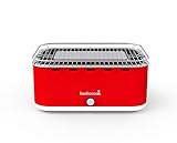 Barbecook Carlo Barbacoa de mesa portatil, Barbacoa de carbon, Rojo, 44x33x21cm