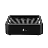 ARDES ARGRILL01 Barbacoa eléctrica sin humo, barbacoa sin humo con calentamiento por infrarrojos 1100 W, barbacoa eléctrica portátil de balcón para interior o exterior con parrilla extraíble