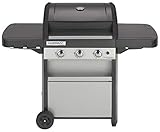 CAMPINGAZ 3 Series Classic Grill Barbacoa de Gas de 3 quemadores, 9,6 kW de Potencia, Sistema InstaClean EasyClean, Parrilla y Placa de Acero, 2 mesas Laterales, L