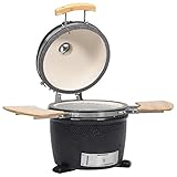 Ksodgun Kamado Barbacoa Parrilla Quemador Cerámica para Picnic, Viajes, Patio o Camping en el jardín - 44 Cm