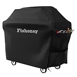 Fishoney Funda Barbacoa, Funda Barbacoa Exterior Impermeable, Funda Barbacoa Impermeable, Funda para Barbacoa Exteriores, 210D Oxford Anti-Viento/UV/Resistente al Desgarro BBQ Cover(145x61x117cm)