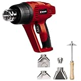 Einhell Pistola de aire caliente - Th-ha 2000/1-577068 - 2000 W, 2 niveles de temperatura 350 ° / 550 °, protección contra sobrecalentamiento, incl. 4 boquillas y raspador de pintura