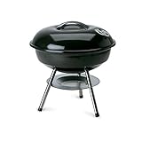 Algon AB152-Barbacoa de Acero, Negro, 36 cm de diámetro por 37.5 cm de Altura