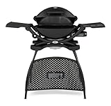 Weber Q2200 with stand Parrilla Gas natural Negro - Barbacoa (Parrilla, Gas natural, 1806 cm², Negro, Ovalado, Acero inoxidable)