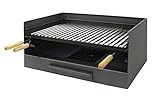 Imex El Zorro Cajón para barbacoa con parrilla de inox, 72 x 40 x 33 cm, GRIS, 71516