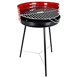 Algon - Barbacoa de Carbón Redonda con Refuerzo Resistente y Duradero. Parrilla Zincada Ideal Para Exterior. Barbacoas de carbon con Patas. Diametro 42 cm