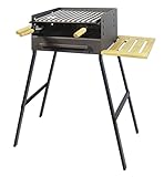 Imex El Zorro 71430 Barbacoa con parrilla, inox, 75 x 44 x 37 cm, NEGRO