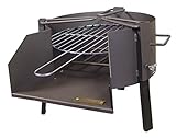 IMEX EL ZORRO 71423.0 Barbacoa Sobremesa con Parrilla Cincada, Negro, 35 x 48 x 31 cm