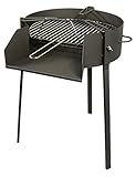 Imex El Zorro 71581 Barbacoa redonda con soporte para paella, diámetro 50 x 75 cm, NEGRO