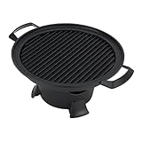 Parrilla Hibachi de Hierro Fundido, Parrilla Portátil Antiadherente de Aluminio Fundido a Presión, Parrilla Portátil de Mesa Japonesa, Parrilla de Carbón Pequeña, Estufa de Parrilla para Barbacoa