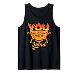 Usted no gana amigos con ensalada barbacoa vegetariana parri Camiseta sin Mangas