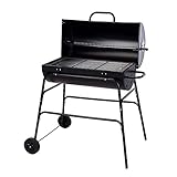 MaxxGarden Barbacoa Grill Carbon - Carro de barbacoa de acero inoxidable con tapa de parrilla de doble pared, parrilla de 4 piezas, 100x78 cm