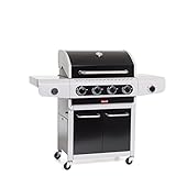 Barbecook 2239241020 Barbacoa de Gas Siesta 412, Negro, 87.5x77x52.5 cm
