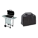 CAMPINGAZ Expert Plus Barbacoa Gas Piedra volcanica, Parrilla Gas con Dos quemadores compactos y Quemador Lateral, 7 kW + Landmann 0276 Funda para barbacoas 130 x 110 x 60 cm