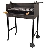 Imex El Zorro 71535 - Barbacoa con elevador y parrilla inox, 50 x 40 x 100 cm, color negro