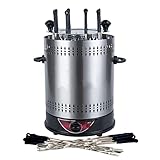 MITLOW Horno Asador Vertical, Asador Giratorio Eléctrico Sin Humo para Kebabs, Brochetas Y Asados, Parrilla para Barbacoa De Acero Inoxidable, para Uso Doméstico, 8 O 10 Cuerdas