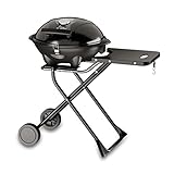 Barbacoa eléctrica SUNTEC BBQ-9493 | Uso exterior como barbacoa de sobremesa o con pie | Barbacoa para balcón, terraza, jardín y camping | Cocción eléctrica con máx. 2400 vatios | Soporte portátil