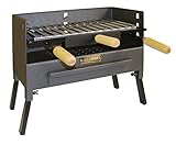 IMEX EL ZORRO 71422.0 Barbacoa Sobremesa con Parrilla, Negro, 43. 5 x 24. 5 x 39. 5 cm