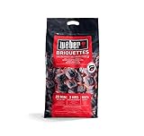 Weber 17591 - Briquetas de carbón vegetal para barbacoa, 8 kg, 1 Unidad