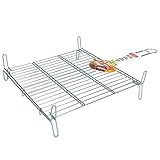 Algon 279SH4545 - Parilla doble Barbacoa, 45 x 45 cm