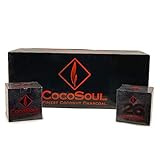 COCOSOUL Carbon para cachimbas, Shisha, Hookah Carbón 20KG. Carbón Premium de Coco 26x26mm.