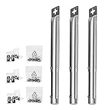 LOKHING 001 - Quemador universal de acero inoxidable para barbacoa de gas Enders Taino ProfiCook Char-Broil Landmann y otras parrillas de modelo (29,5 a 44,5 cm, 3 unidades)