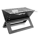 Relaxdays 10017881 10017881 - Grill Plegable Color Negro
