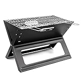 Relaxdays 10017881 10017881 - Grill Plegable Color Negro