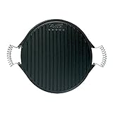 Algon AH108 - Plancha de cocina con doble cara, inoxidable, Redonda