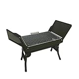 XBR Parrilla Plegable Pared Grande Camping Barbacoa Portátil de Grande Barbecue Libre de Humo Rejilla de Exteriores BBQ (82 * 30 * 35 CM) para Picnic Acampadas