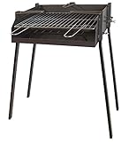 IMEX EL ZORRO 71585 - Barbacoa Cuadrada con Soporte para Paella, 60 x 40 x 75 cm