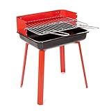 Landmann 11526 Parrilla Leña Negro, Rojo - Barbacoa (Parrilla, Leña, 4 Personas(s), Parrilla, Negro, Rojo, Rectangular)