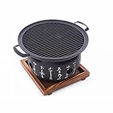 Parrilla de Barbacoa de Mesa Japonesa Mini Estufa de Barbacoa Portátil Comida Japonesa Estufa de Carbón Herramientas de Barbacoa para el Hogar para Yakiniku, Robata, Yakitori,(5.9x5.9x5.3 in)