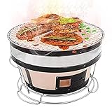 Productos Mini parrilla de carbón – Estilo japonés de carbón redondo para cerámica de mesa, parrilla de mesa, parrilla portátil al aire libre, horno de barbacoa interior