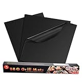 New Lon0167 16x13 Pulgadas 3 Piezas Parrilla BBQ Juego de Estera Antiadherente Utensilio para Barbacoa Gas Gas Carbón Eléctrico Hoja de Cocina(16x13 Zoll 3 Stücke BBQ Grill Mat Set Antihaft Grill Uten