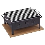 Sauvic 02906 - Barbacoa sobremesa con Parrilla Inoxidable, 18/8, 30 x 25 cm